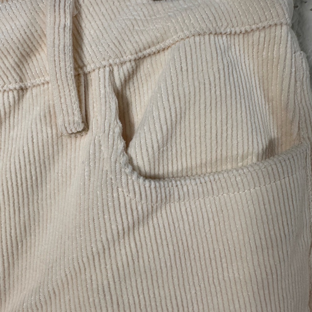 Joes Jeans Frankie Bootcut Corduroy Pants Cream Milk Mid Rise Side Slit Size 26 - Picture 5 of 9
